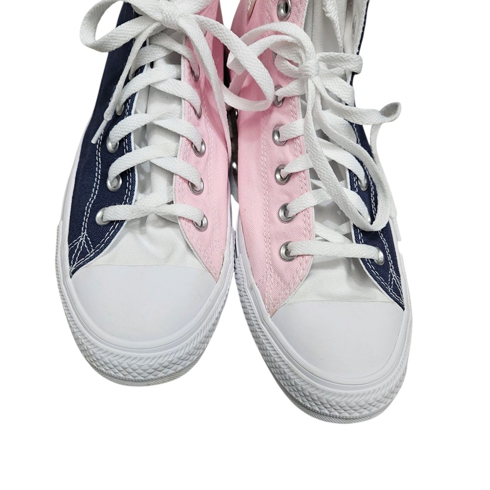 Converse Custom High Top Sneakers Pink Blue Colorblock Mens Size 10.5 - Picture 5 of 10
